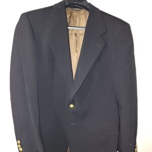 Redwood And Ross Men's Black Gold Button Blazer